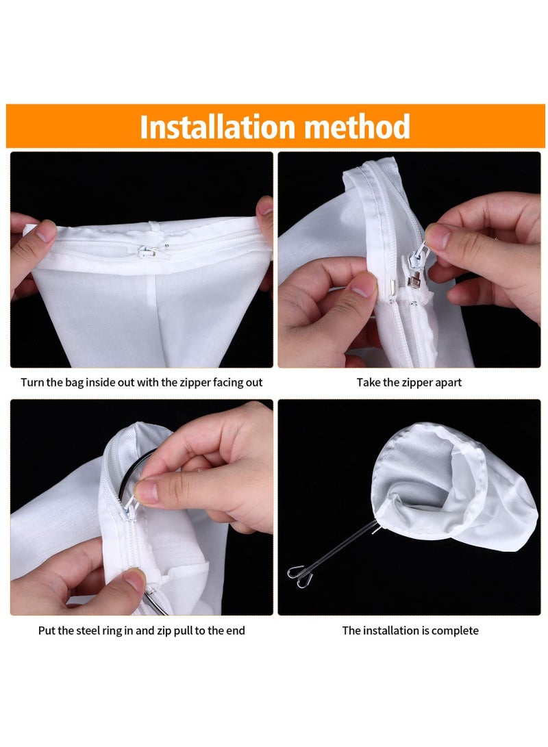 NIBEMINENT Ultra Fine Mesh Strainer Bags for Coffee Milk Butter Juices, and Fresh Cheese(5 Packs) - Image 5