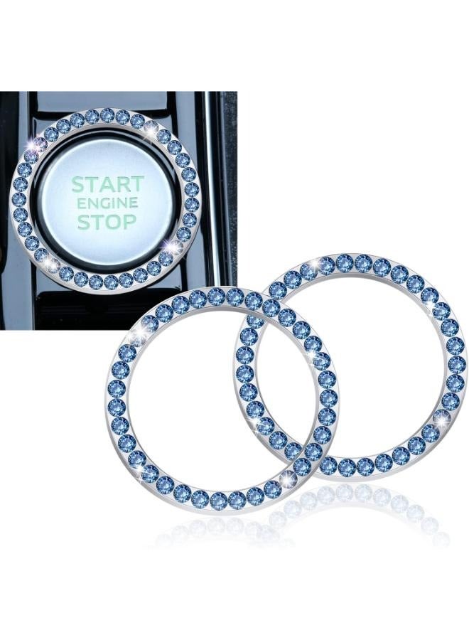 EasyLife Bling Ring Car Sticker Automobile Crystal Rhinestone Interior Decoration Engine Push to Start Button Ring  - Image 1