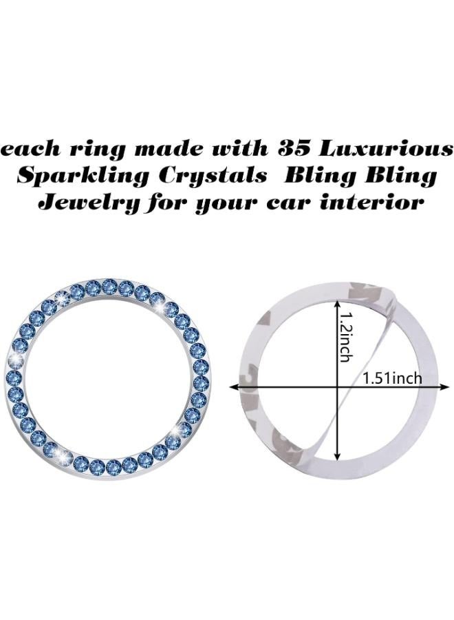EasyLife Bling Ring Car Sticker Automobile Crystal Rhinestone Interior Decoration Engine Push to Start Button Ring  - Image 2