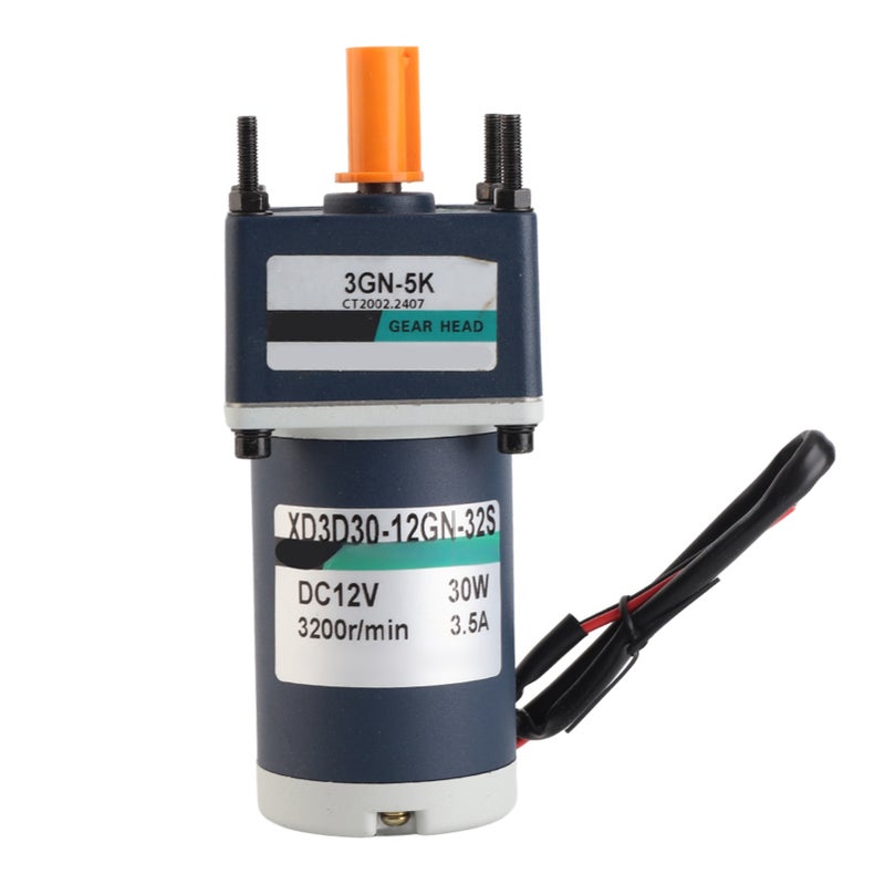 12V/30W Electric Permanent Magnet Direct Current Gear Motor 3000/3200RPM Reduction Geared Motor(#2) - Image 1