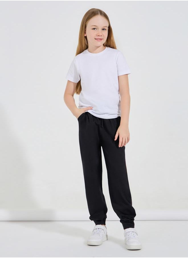 Styli - Tapered Cuffed Joggers with Drawstrings - Image 1