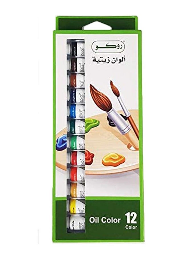 Roco 12 Piece Oil Color Paint Set Assorted Color - Image 1