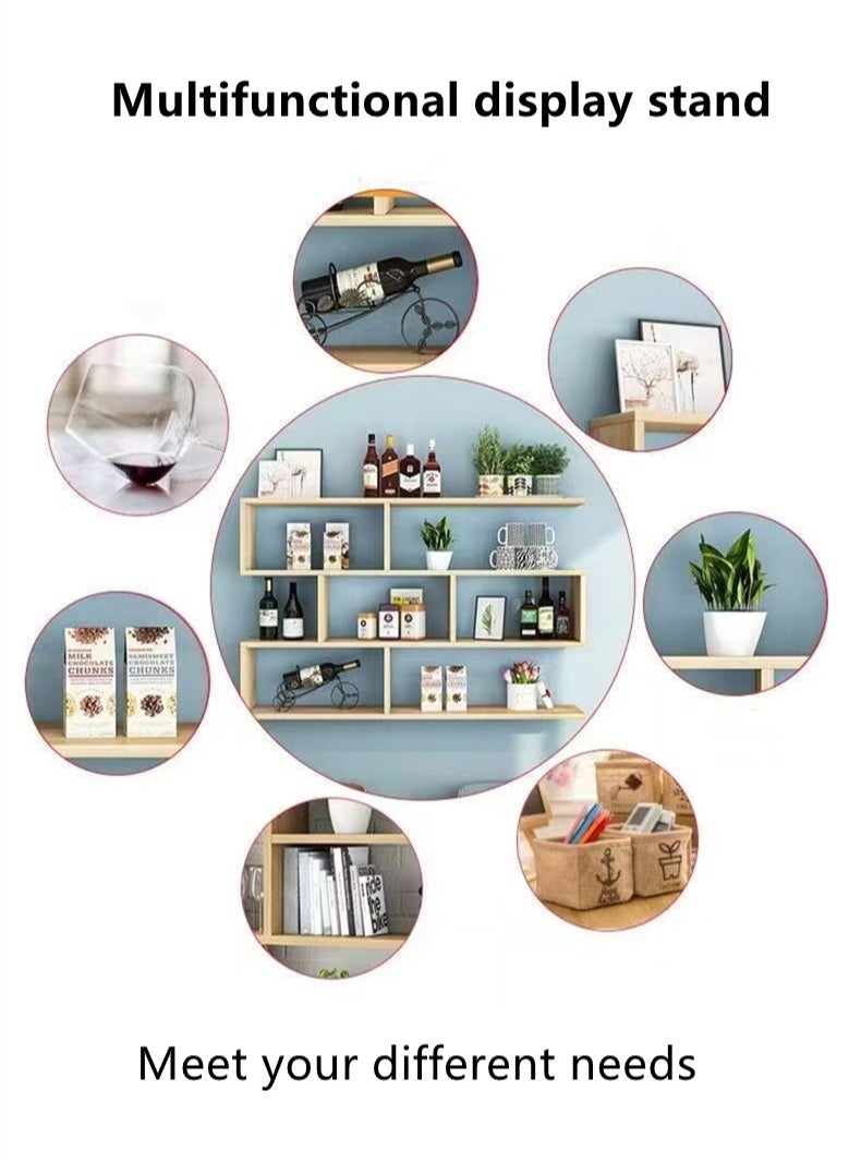 Kutis - 3-Tiers Desktop Bookcase Wall-Mounted Display Shelf Storage Rack White 80x20x66.4 Centimeter - Image 1