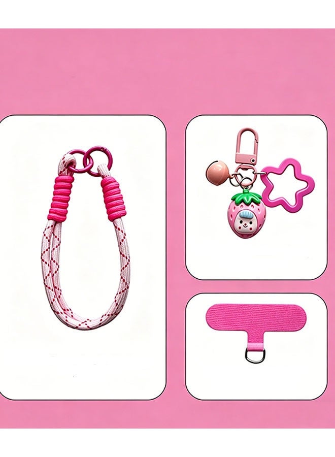 Happy D 2 adjustable wrist strap lanyards, dopamine style, suitable for iPhone and most smartphones – compatible with cameras, earphones, USB drives, and ID cards - Image 4