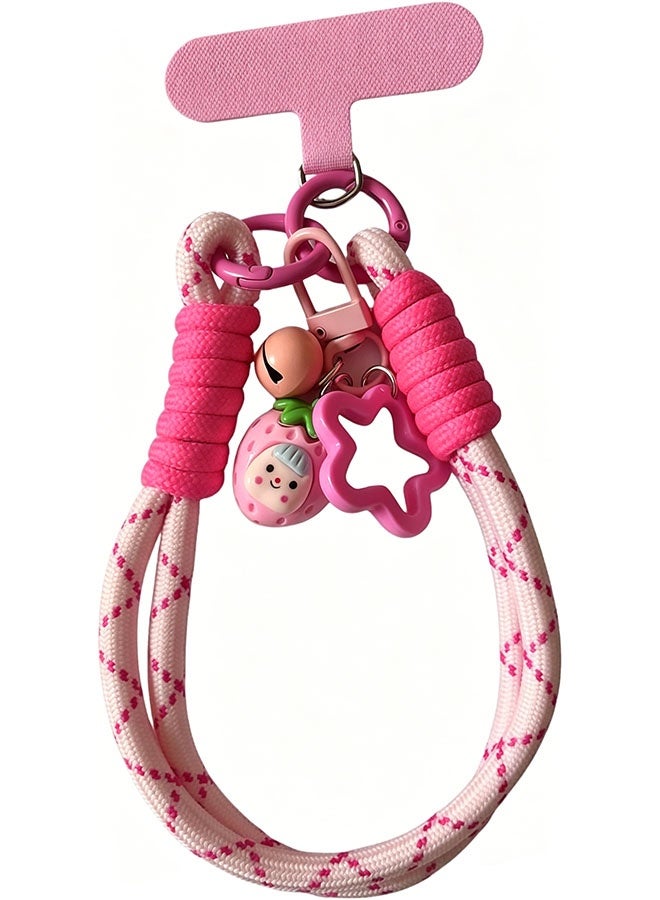 Happy D 2 adjustable wrist strap lanyards, dopamine style, suitable for iPhone and most smartphones – compatible with cameras, earphones, USB drives, and ID cards - Image 2