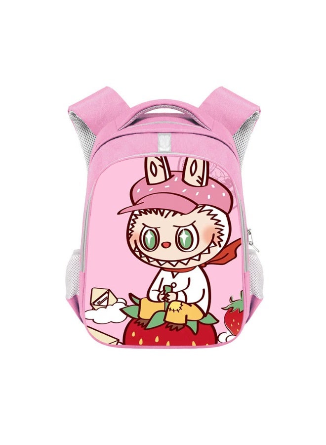 Labubu Backpack Student Large Capacity High-end Backpack Children's Wear-resistant Polyester Backpack 36*26*13CM - Image 1
