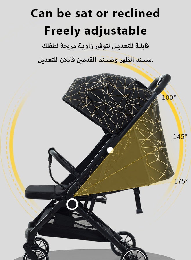 كيديليو عربة أطفال ثنائية الاتجاه | امتصاص صدمات ممتاز | مواجهة للأمام وللوالدين | مظلة ومقعد كبيران | حزام أمان خماسي النقاط | حامل أكواب | سلة كبيرة | طي سريع | من 0 إلى 48 شهرًا، لون أسود - Image 3