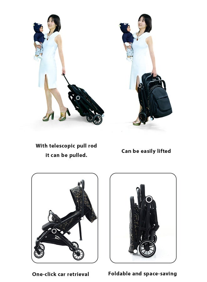 كيديليو عربة أطفال ثنائية الاتجاه | امتصاص صدمات ممتاز | مواجهة للأمام وللوالدين | مظلة ومقعد كبيران | حزام أمان خماسي النقاط | حامل أكواب | سلة كبيرة | طي سريع | من 0 إلى 48 شهرًا، لون أسود - Image 2