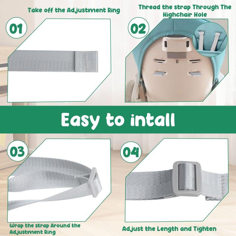 Engorgio High Chair Straps Replacement Compatible for gracos Highchairs and Most 5 Point High Chairs (1 pcs) - Image 5