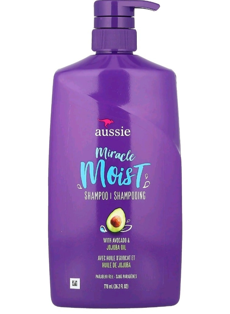 Aussie Shampoo Miracle Moist 26.2 Oz Pump, 26.2 Oz - Image 1