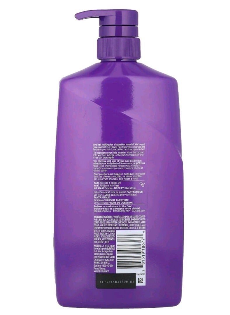 Aussie Shampoo Miracle Moist 26.2 Oz Pump, 26.2 Oz - Image 2