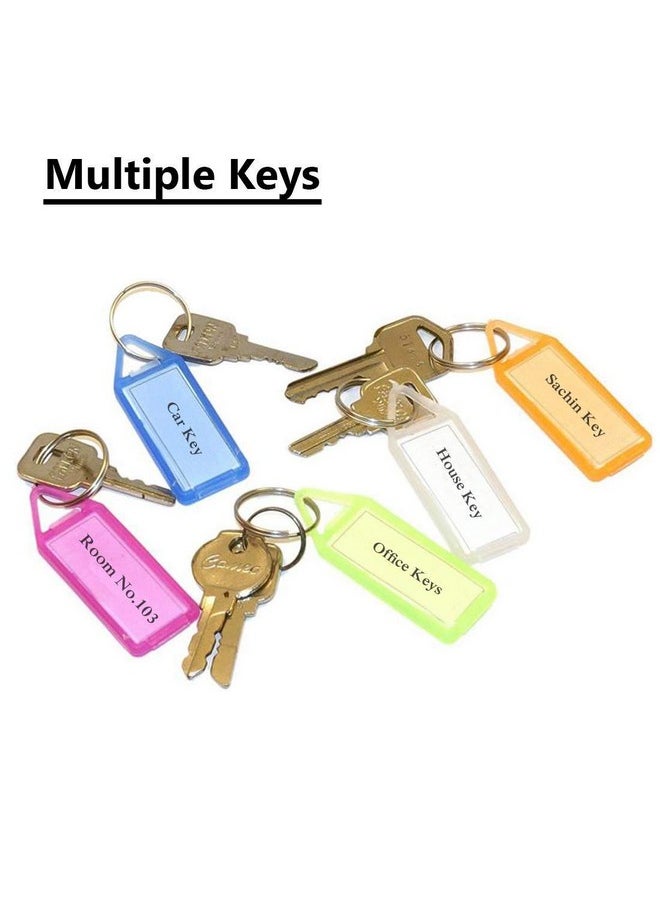 TechPro - Multicolor Keyring & Keychain With Name Tag Labels (Pack Of 50) - Image 1