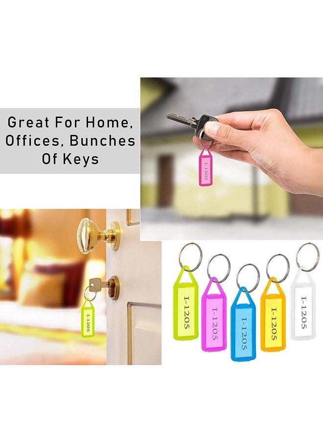 TechPro - Multicolor Keyring & Keychain With Name Tag Labels (Pack Of 50) - Image 1