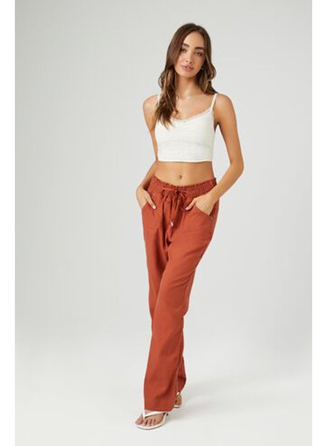 FOREVER 21 Straight-Leg Drawstring Pants - Image 1