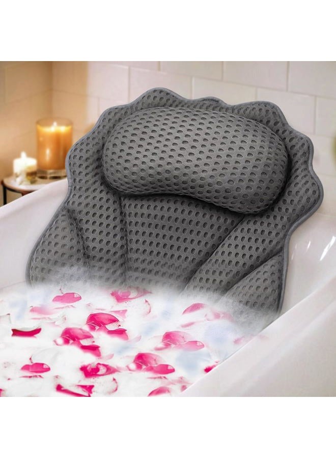 RUVINCE Bath Pillow Ergonomic Luxury bathtub pillow with head,Neck, Shoulder and back support, 4D bath pillows for tub with 6 Powerful Suction Cups, Fits all Bathtub - Image 1