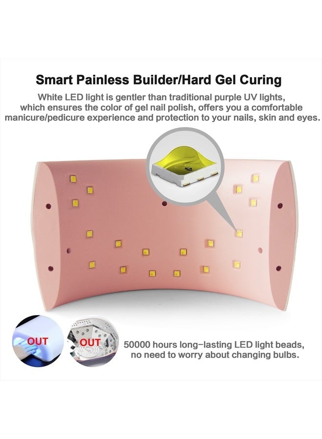 SUNUV UV LED Nail Lamp, Gel UV Light Nail Dryer for Gel Nail Polish Curing Lamp with Sensor 2 Timers SUN9C Pink Gift for Women Girl - Image 5