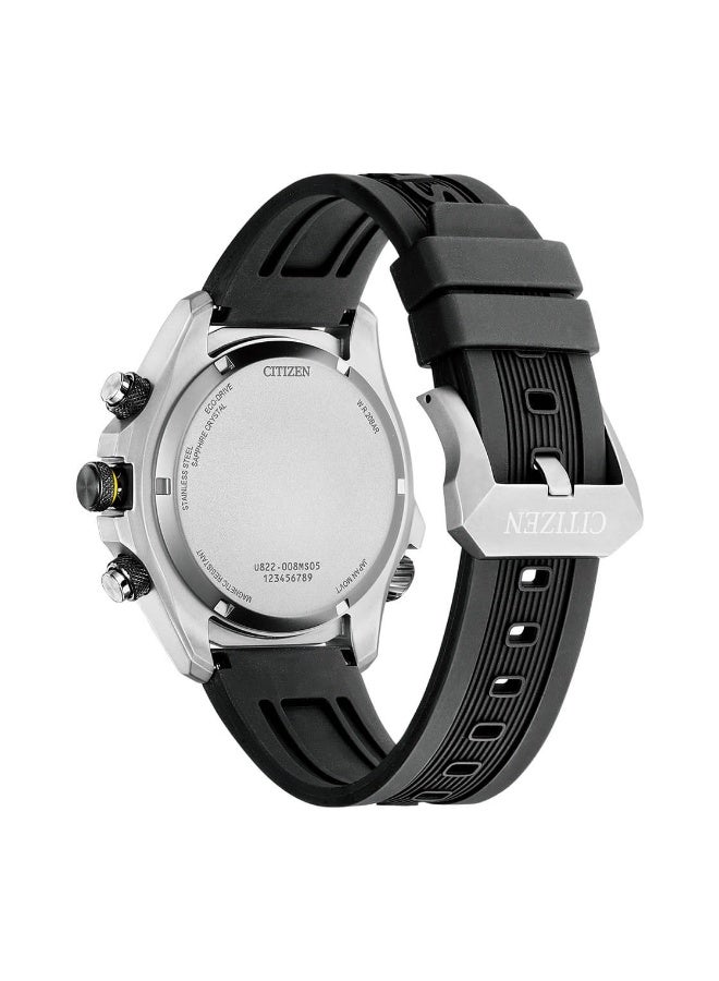 CITIZEN Promaster Land Eco-Drive Analog-Digital Men’s Watch JV1007-07E, 43.5 mm Black Dial, Stainless Steel Case, Black Polyurethane Strap, 200 m WR - Image 2