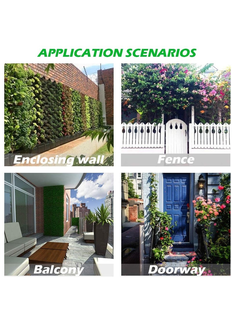 Luckam Hanging Planting Bags, 9 Pockets Hanging Vertical Wall Planter Wall Mounted Grow Bag Outdoor Indoor Gardening Vertical Greening Flower Container, Storage Bags (0.5*0.5m) - Image 3