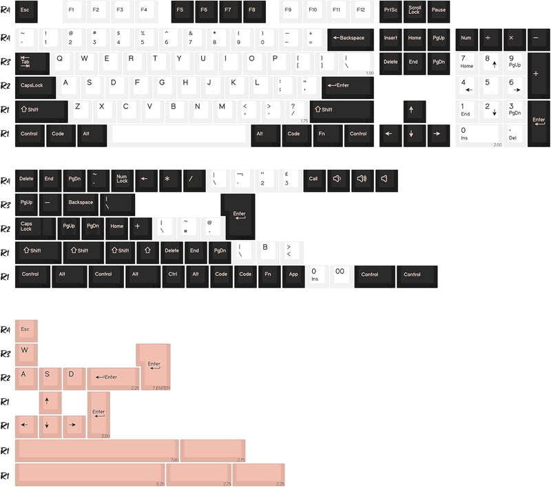 KBDiy Olivia Female Keycaps PBT Double Injection Keycaps Set, 174 Pink Keys 60 Percent Profile Cherry Keycaps for Mechanical Keyboard 61/64/68/84/87/100/104/108 - Image 2