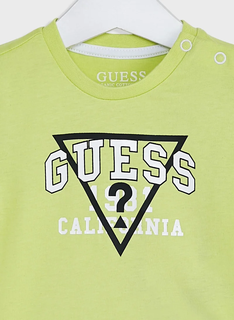 GUESS Kids Logo Crew Neck T-Shirt
