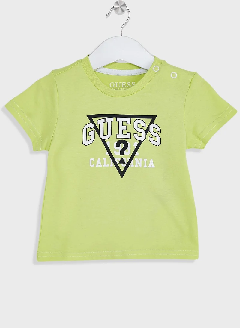 GUESS Kids Logo Crew Neck T-Shirt