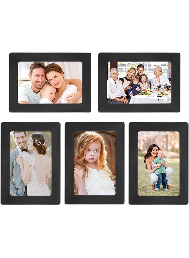 The Bros Picture Frame 4x6, 5 Pack Magnetic Photo Frames for Refrigerator, Magnetic Picture Frames suitable for Fridge, Dishwasher, Locker and Office Cabinet, Horizontally or Vertically - Image 1