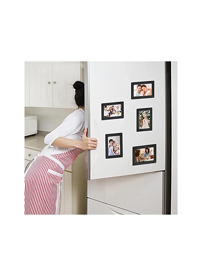The Bros Picture Frame 4x6, 5 Pack Magnetic Photo Frames for Refrigerator, Magnetic Picture Frames suitable for Fridge, Dishwasher, Locker and Office Cabinet, Horizontally or Vertically - Image 2