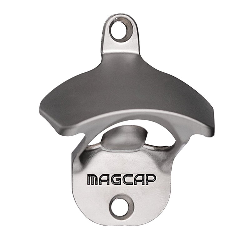 MAGCAP Outdoor Bottle Opener Wall Mounted Style Magnetic Beer Bottle Opener that Catches Caps Easy to Install and Incredibly Convenient
