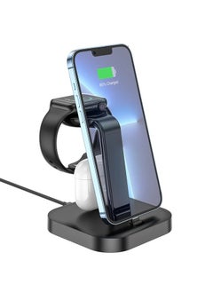 hoco. 3 in 1  Charger for iPhone 14 13 Pro Max Wireless Charger Stand for iWatch 8 7 SE 2 Ultra  - Image 2