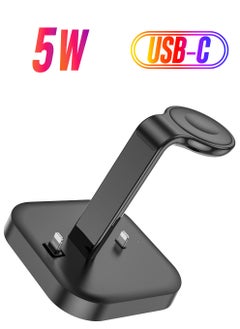 hoco. 3 in 1  Charger for iPhone 14 13 Pro Max Wireless Charger Stand for iWatch 8 7 SE 2 Ultra  - Image 1