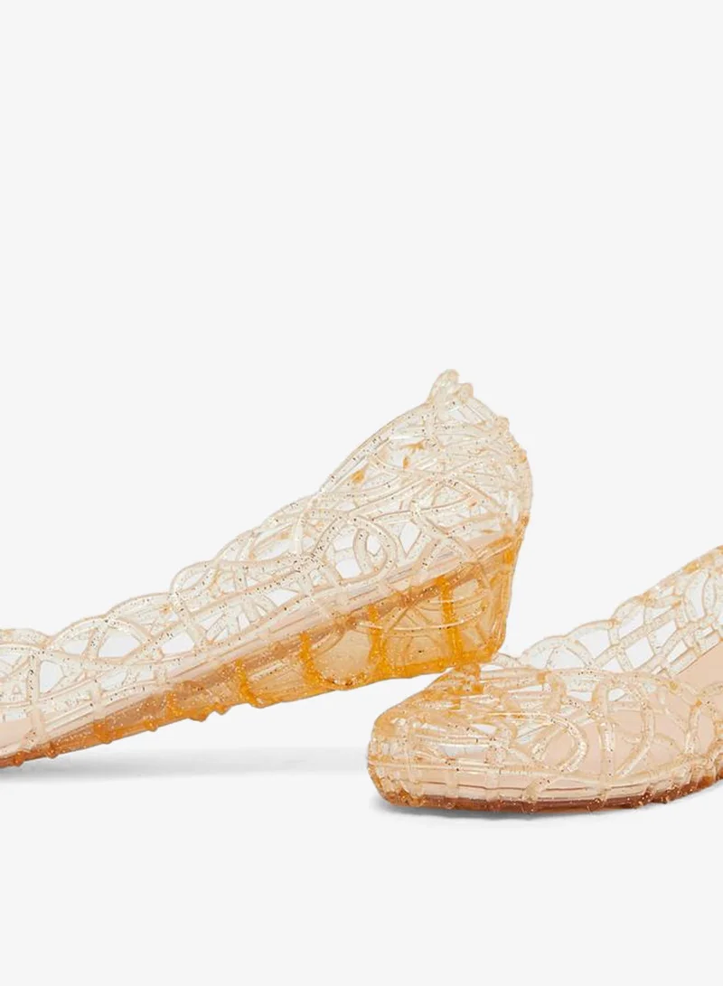Styli  Glitter Look Flat Jelly Shoes for Women | Best Price UAE