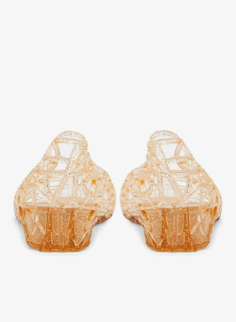 Styli  Glitter Look Flat Jelly Shoes for Women | Best Price UAE