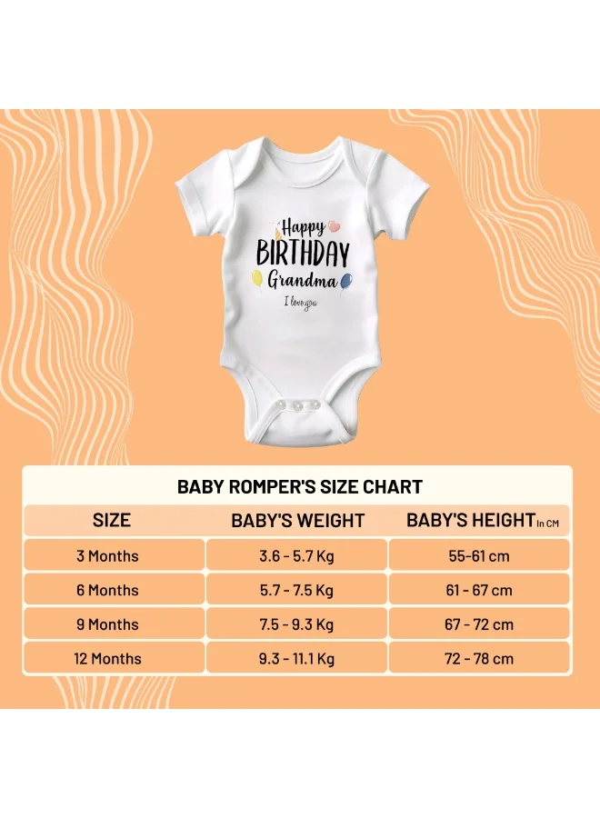 Matching Family Outfits  Happy Birthday Grandma Baby Vest Bodysuit – Funny Baby Gift for Grandma’s Birthday – Unisex Cotton Outfit for Boys and Girls – Soft, Comfortable, Newborn to 24 Months – Baby Shower Clothing Idea  | Best Price UAE