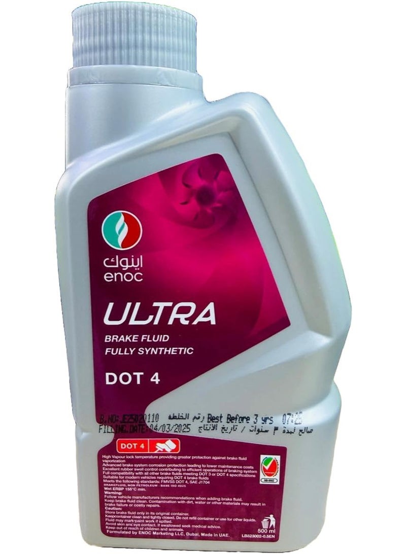 ENOC DOT4 Fully Synthetic Brake Fluid 500ML - Image 2