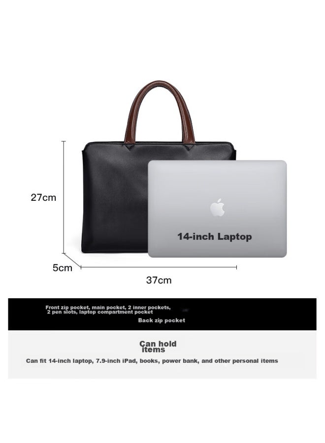 American Bison Meizhou Yenui Briefcase For Men, Handheld Laptop Bag, Multifunctional Large Capacity Business Bag, Valentine's Day Gift - Image 3