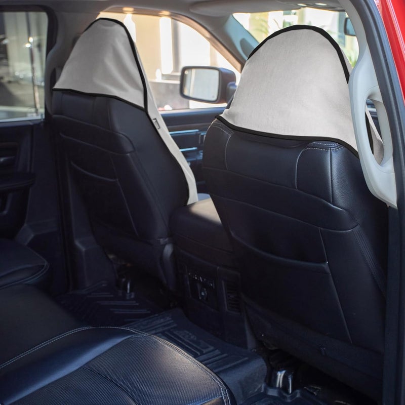 Leader Accessories 2pcs White Waterproof Towel Auto Car Seat Cover Protector Machine Washable - Fit Yoga Running Crossfit Athletes Beach Swimming Outdoor Sports - Image 3