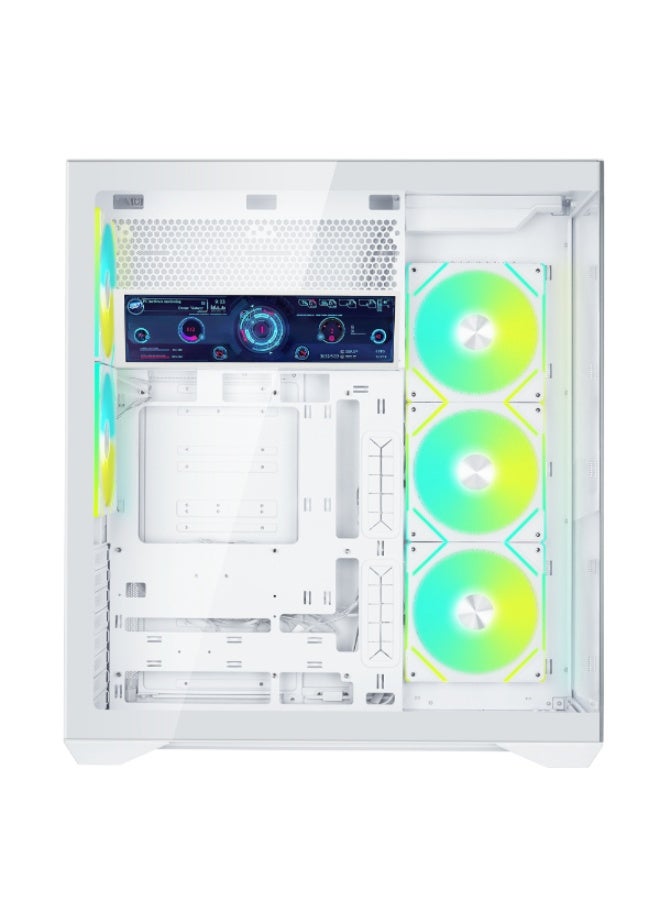ثيرمو كيس بي سي احترافي آتاك AK06 زجاج مقوى ATX فل تاور مع 5 مراوح مقاس 140 ملم مع شاشة 8.8 انش – لون أبيض - Image 2