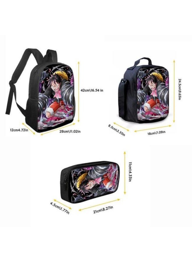 عام أحدث نموذج عالمي من الكرتون طباعة ثلاثة قطعة حقيبة مجموعة ( الطلاب ، الأطفال ، الأصدقاء ، نزهة ، تسلق الجبال ، الخ . ) - Image 3