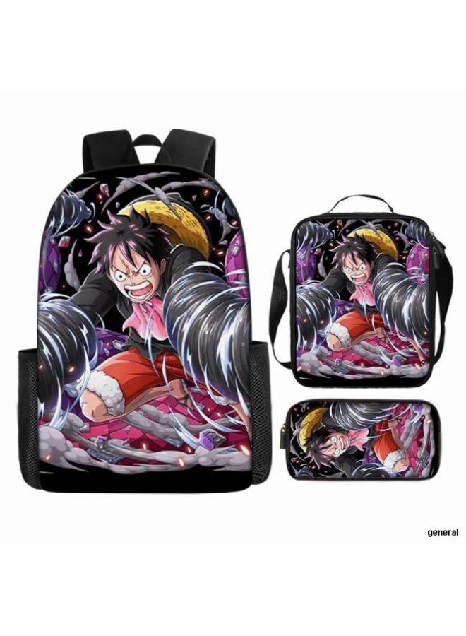 عام أحدث نموذج عالمي من الكرتون طباعة ثلاثة قطعة حقيبة مجموعة ( الطلاب ، الأطفال ، الأصدقاء ، نزهة ، تسلق الجبال ، الخ . ) - Image 1