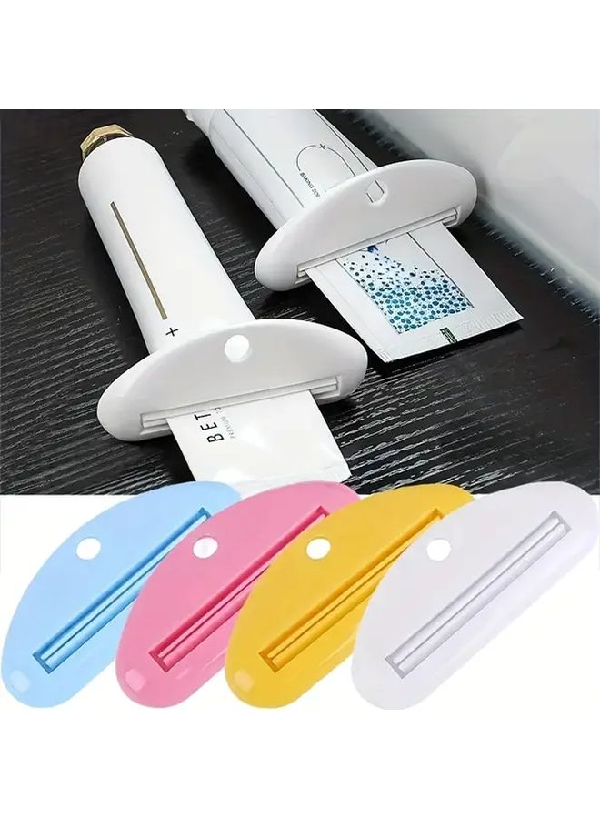 Pink Multi-purpose Toothpaste Dispenser Clips 3pcs Sleek Design Easy Squeeze Reduce Waste - Image 1