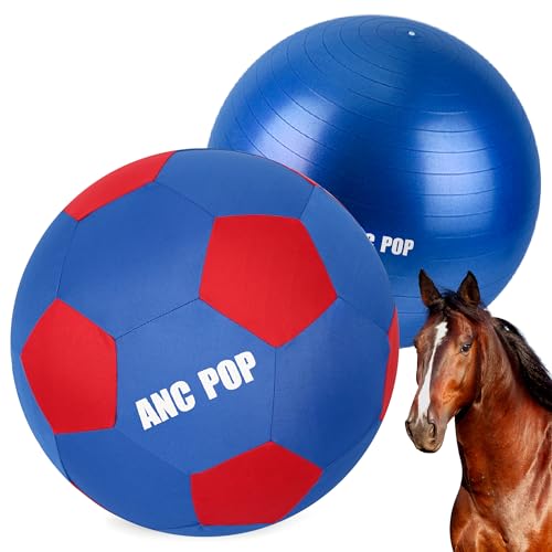 ANC POP Herding Ball for Horse Ball Cover 40 Large for Play Herding Ball Horse Toys for Horse Blue Red - Image 1
