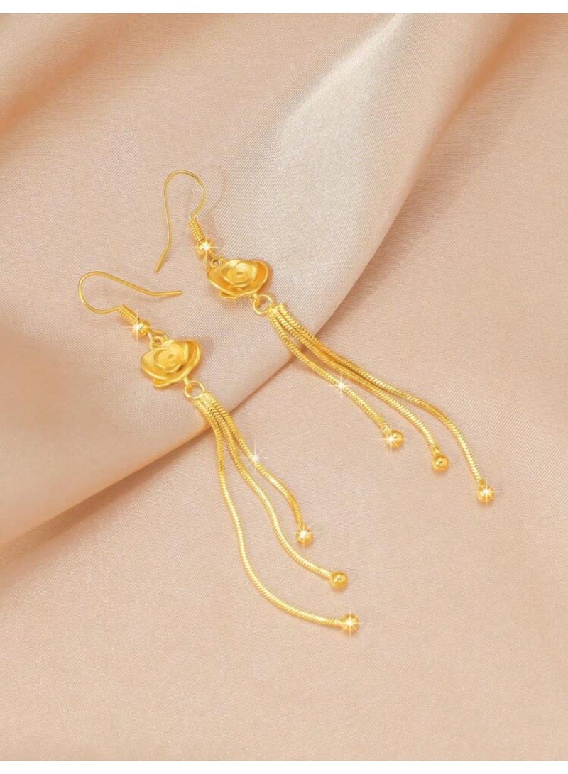 GOLDMAX Elegant 21k Gold Plated Earrings For Women - Image 2
