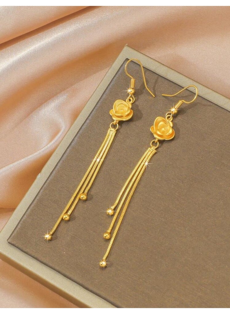 GOLDMAX Elegant 21k Gold Plated Earrings For Women - Image 1