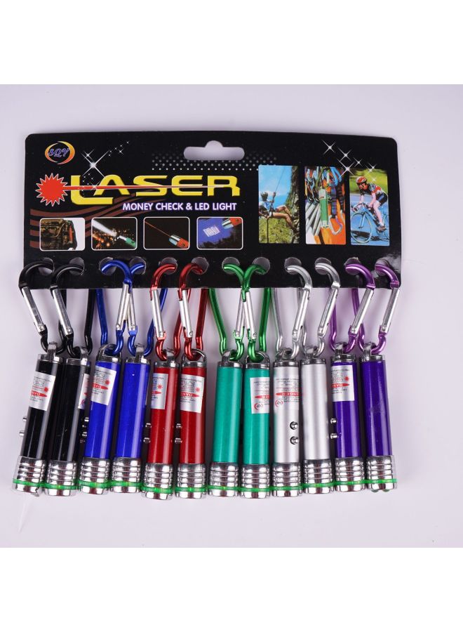 Multifunctional Laser Pointer Flash Mini Gift LED Lighting Portable Flashlight Three-in-one Flash Laser Flashlight-Color:White  - Image 1