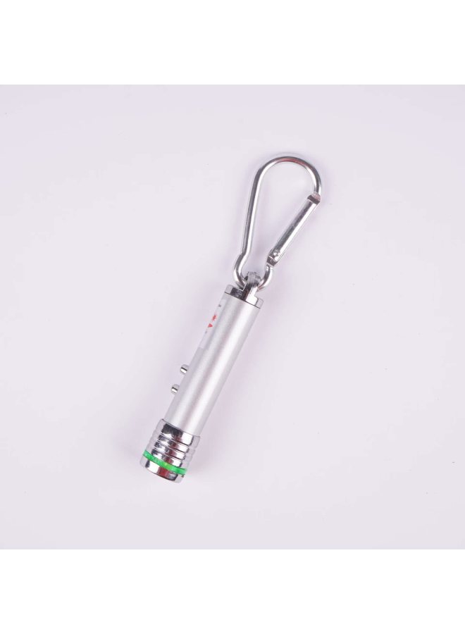Multifunctional Laser Pointer Flash Mini Gift LED Lighting Portable Flashlight Three-in-one Flash Laser Flashlight-Color:White  - Image 5