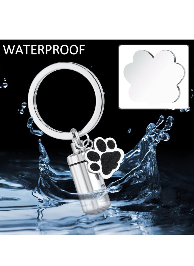 Generic Pet Urns Keychain for Dog Cat Ashes with Storage Bags Small Pet Cremation Keepsake Pend Paw Print Memorial Urn  - Image 5