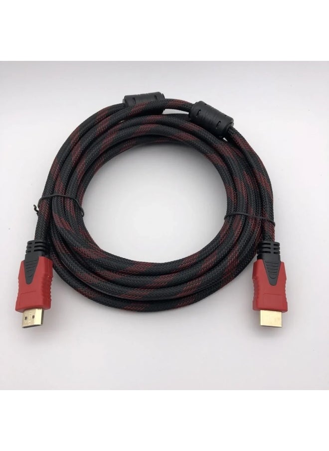 ماركة غير محددة كابل HDMI عالي الدقة بطول 1.5 متر و3 متر و30 متر لجهاز الكمبيوتر وجهاز التلفزيون وجهاز فك التشفير وكابل توصيل HDMI لجهاز العرض وصوت عالي الدقة والفيديو - اللون: أحمر وأسود - طول خط HDMI الشبكي: 1.8 متر  - Image 4