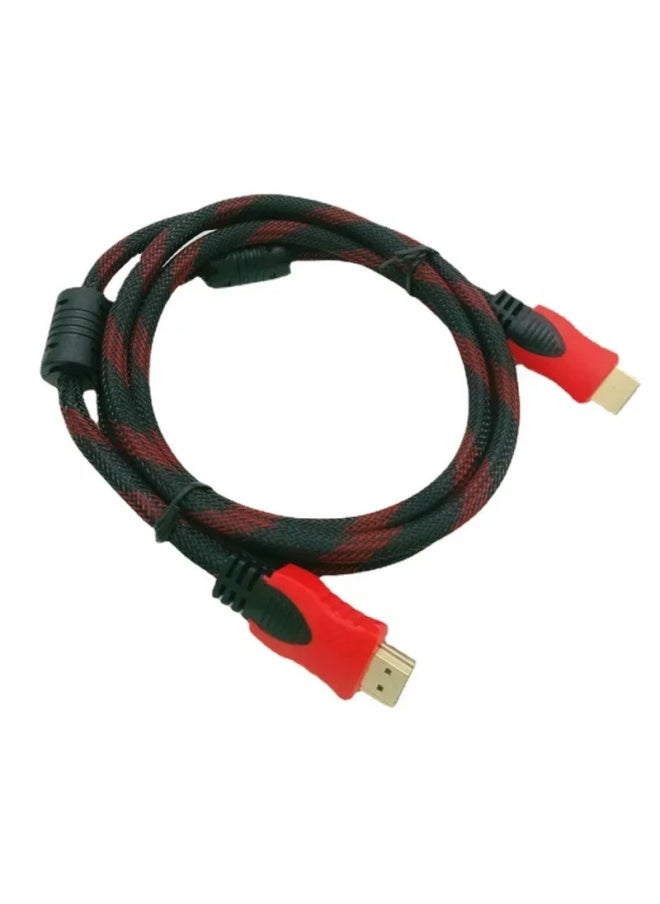 ماركة غير محددة كابل HDMI عالي الدقة بطول 1.5 متر و3 متر و30 متر لجهاز الكمبيوتر وجهاز التلفزيون وجهاز فك التشفير وكابل توصيل HDMI لجهاز العرض وصوت عالي الدقة والفيديو - اللون: أحمر وأسود - طول خط HDMI الشبكي: 1.8 متر  - Image 5