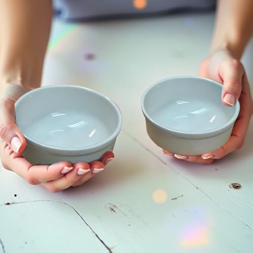 AURKA Melamine Soup Bowl Set of 6 with Saucer and Spoon (White) Unbreakable, Microwave Safe Bowls, Perfect for Snacks, Pasta, Vegetable, Desserts, Dinner Bowl for Home, Office, Hotel, Any Occasion - Image 2
