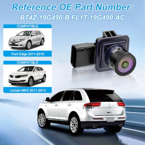 KUTTOLE Backup Camera Compatible with Ford Edge 2011 2012 2013 2014 2015 Lincoln MKX 2011 2012 2013 170° Wide Angle Rear View Parking Assist Camera Edge Accessories BT4Z-19G490-B FL1T-19G490-AC - Image 2